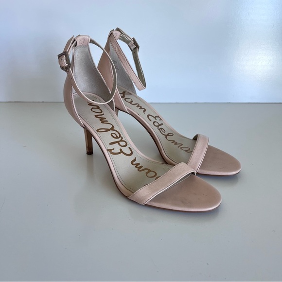 Sam Edelman Patti Ankle Strap Sandal in Nude - Picture 1 of 10